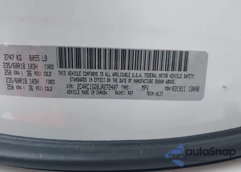 2018 Chrysler Pacifica Limited from USA, damaged, VIN 2C4RC1GG8JR272407